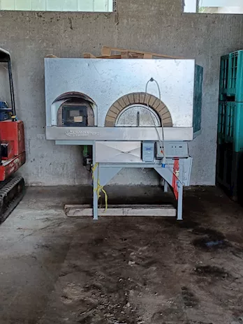 Forno pizza rotante legna/gas 10 pizze