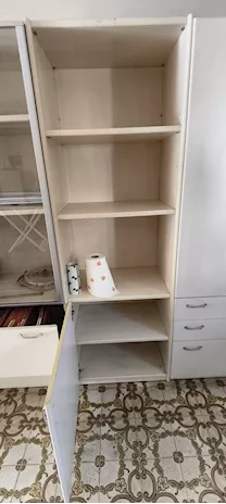 Mobile ufficio L.260 P.46 A.200 cm, in ottime condizioni, in legno - Foto 5