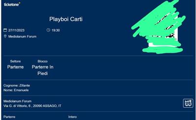 Biglietto concerto Playboi Carti