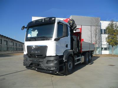 MAN 26.510 6x2 - cassone ribaltabile + gru Palfinger PK30002