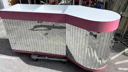 Banco cassa specchio angolo bombato 6075