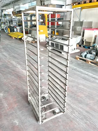 Carrello porta teglie per forno rotor usato