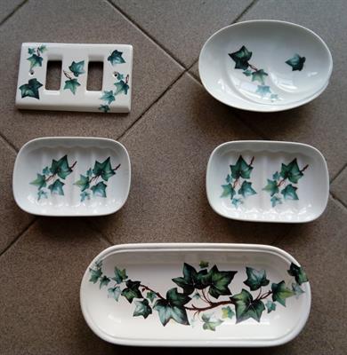 Porta saponette in ceramica Bavaria n°5 pezzi