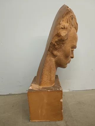 Antica scultura a mezzobusto di Beethoven, epoca '800 - Foto 3