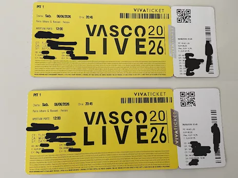 Vasco Pit1 Ferrara 6/6/26 - 2 biglietti