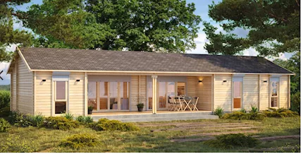 Chalet in legno abitabile 78 mq. + 15 mq. di terrazza estern