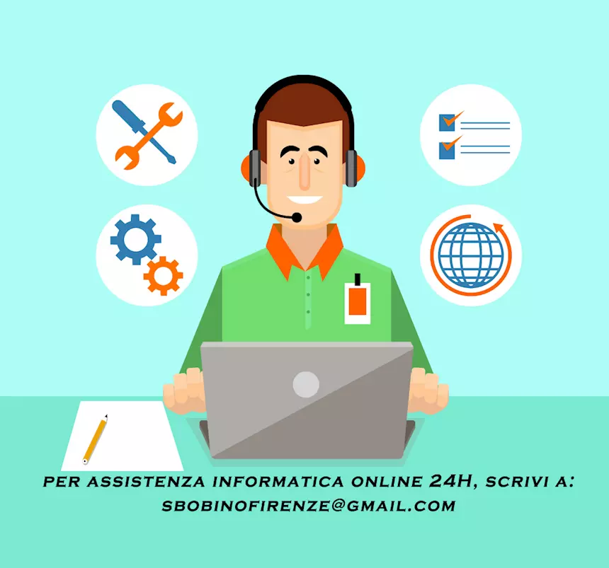 Tecnico informatico risolve problemi computer e periferiche