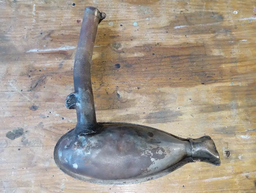 Marmitta Vespa faro basso a pesce
