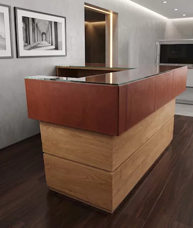 BANCO CASSA ANGOLARE IN PELLE 57071