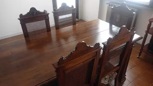 Tavolo + 6 sedie rinascimento primi del 900