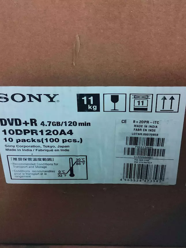Foto 4Lotto da 100 DVD+R Marca Sony