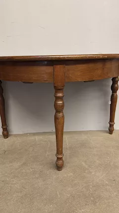 Antica console mezzaluna in castagno - Foto 2