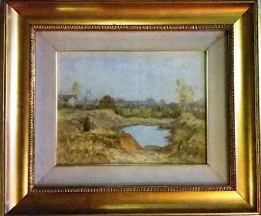 Quadro olio paesaggio Leone