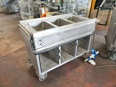 Carrello con vasca scaldavivande usato - Anteprima 2