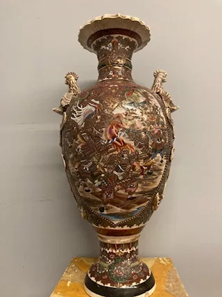 Enorme Vaso Giappone Imperial Satsuma, epoca Meiji, ultimo