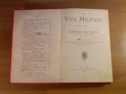 Edmondo De Amicis - La Vita Militare, Bozzetti. 1902, color oro - Foto 2