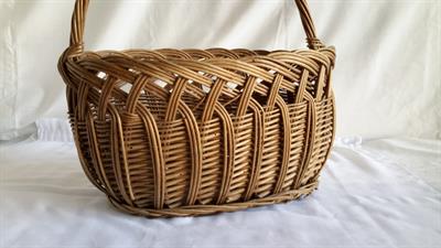 Cesto di vimini antico anni 50