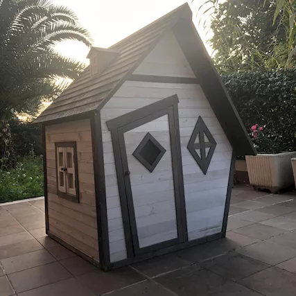 Casetta legno naturale giardino/bambini