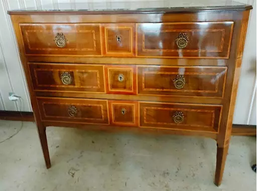 Cassettone piemontese in noce stile Luigi XVI epoca 700