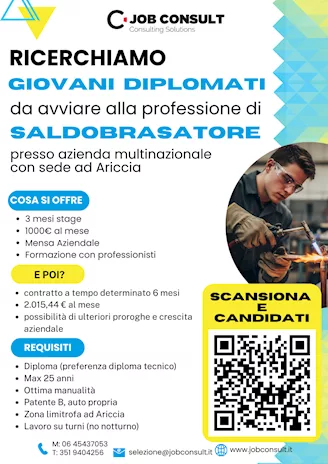 Stage per neodiplomati - Saldobrasatore / Ariccia