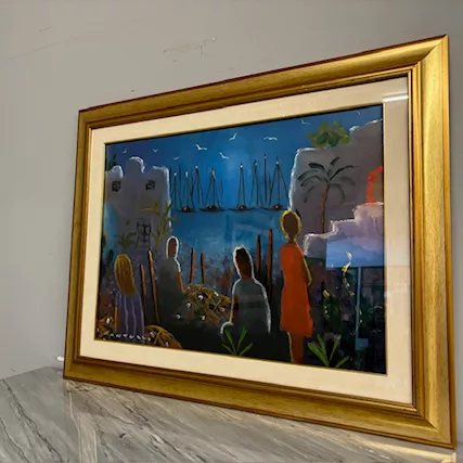 Dipinto olio su tela Eliano Fantuzzi (1909 - 1987) mis 70