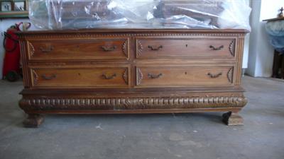 Cassettone inizio 1900 in noce - Foto 2