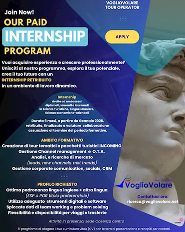 Internship retribuito - Turismo / TTOO