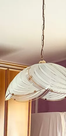 Lampadario vetro + 2 abat-jour camera da letto