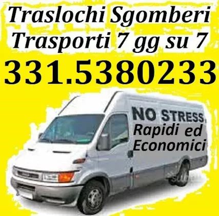 Traslochi trasporti sgomberi rapidi ed economici 7gg su7