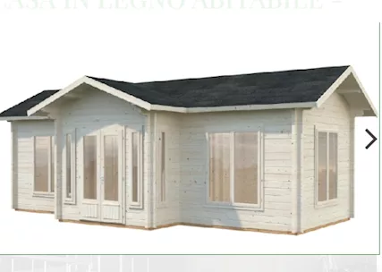 Casa in Legno Abitabile - Spessore 70 mm 26,8 mq. Art. PM70 - Anteprima 1