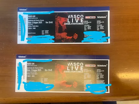 Biglietti concerto di Vasco Rossi 5 giugno Firenze