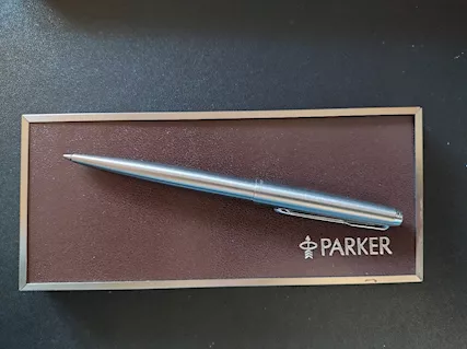 Penna a sfera in acciaio Parker (made in USA) vintage