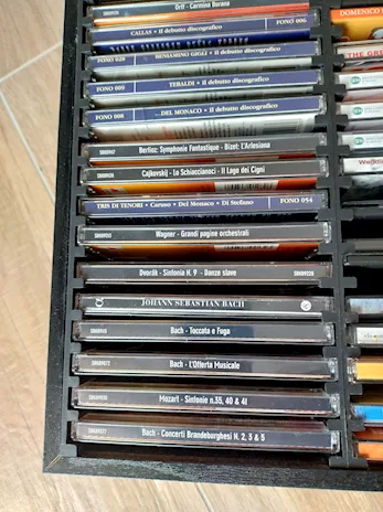 CD Musica Classica vintage e contenitore, in legno - Foto 2