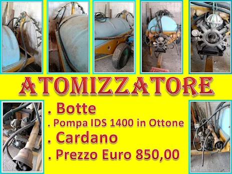 Atomizzatore con Botte - Pompa - Cardano
