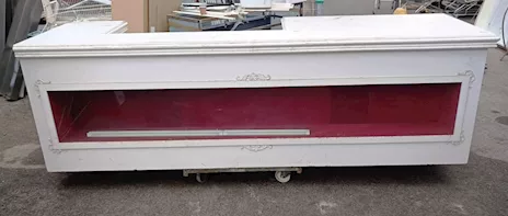 Banco bianco cassa con teca vetrina 34261, in legno - Foto 3