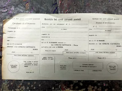 Antico bollettino postale