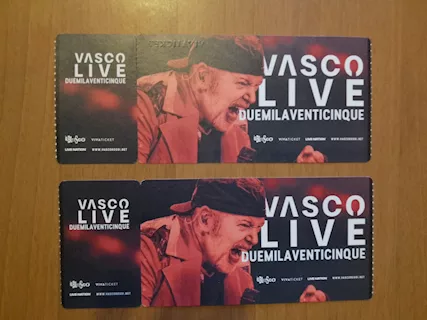 2 Biglietti Prato Vasco