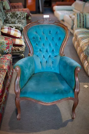 Poltrona vintage blu - 24648