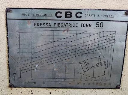 Pressa piegatrice CBC 3000mm 50 TON