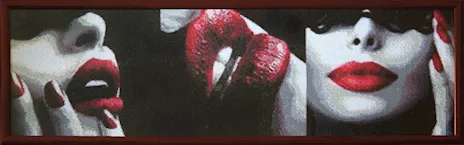 Quadro in diamond painting 5D dal titolo Passion