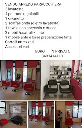 ARREDO PARRUCCHIERA USATO COME NUOVO