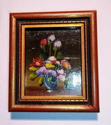 Quadro dipinto su tavolozza.