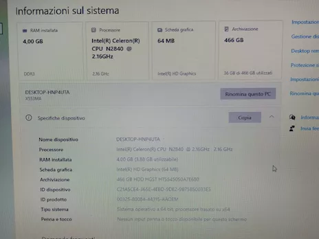 Computer portatile notebook ASUS con Windows 10 - Foto 3