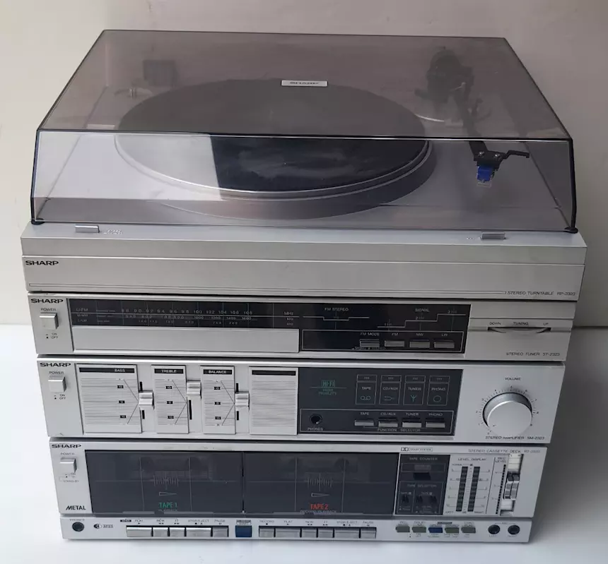 Hi-Fi giradischi Sharp RP SM ST RT (anni 80), modello SM2323, ottimo stato