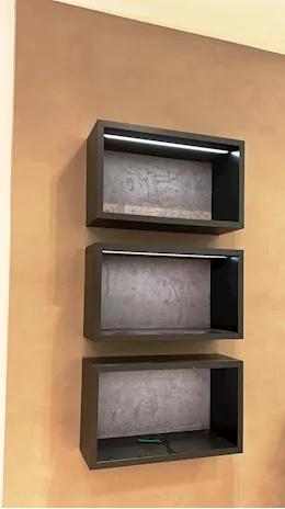 Cubi a muro grigi luminosi 41202