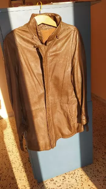Foto 3Vintage - giacca in pelle tg. 48 da uomo, color nocciola