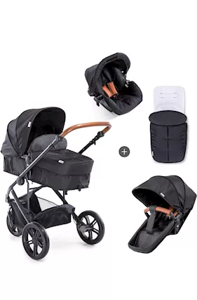 Passeggino hauck 3 in 1 nero