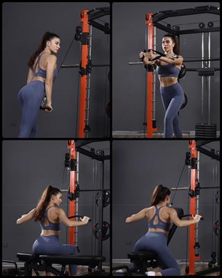 Stazione Multifunzionale MAC2 con Dual Pulley, Smith Machine Attrezzi Bodybuilding - Foto 6