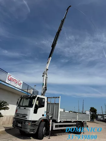 Iveco Eurocargo 170E27 cassone fisso + gru con radiocomando