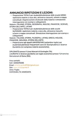 Ripetizioni Online e in Presenza